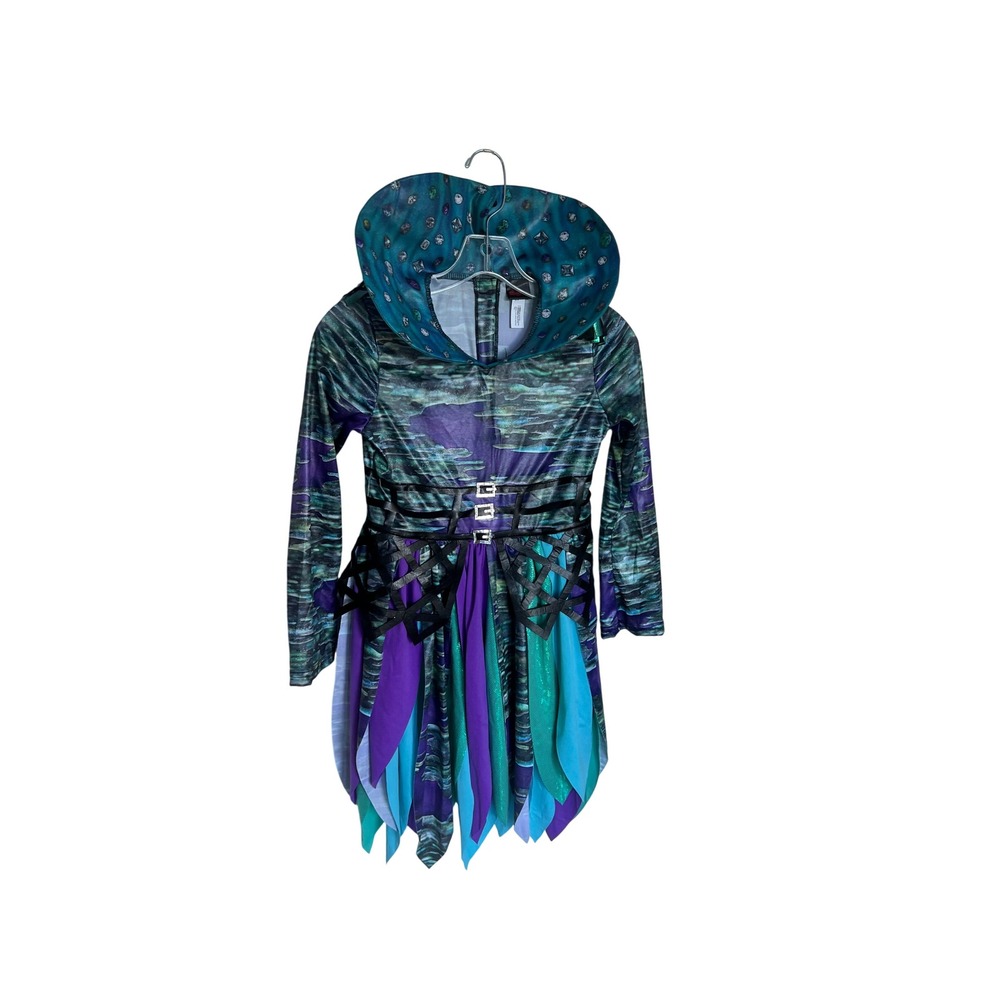 Disney Descendants The Rise of Red Evie Costume Dress Teal Purple Girls Cosplay
